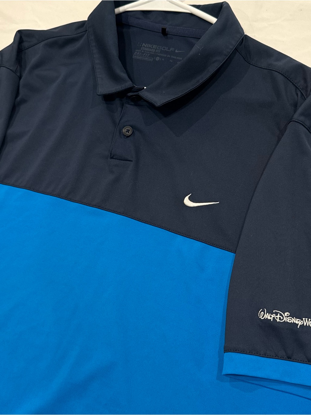 Nike Golf X Walt Disney World Size Xl Mens Drifit Polo Shirt Blue